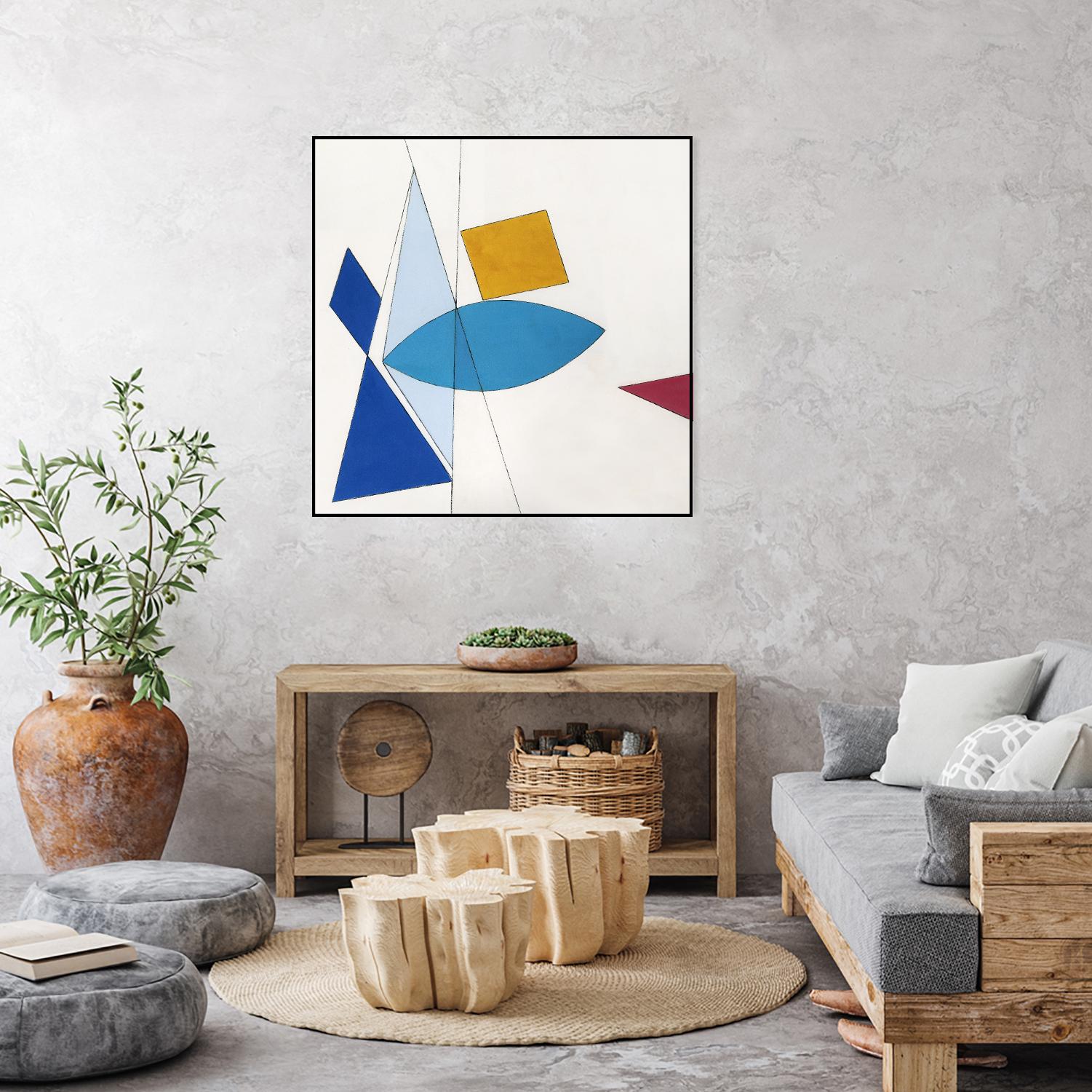 Happy by Diane Lambin on GIANT ART - white shapes triangles