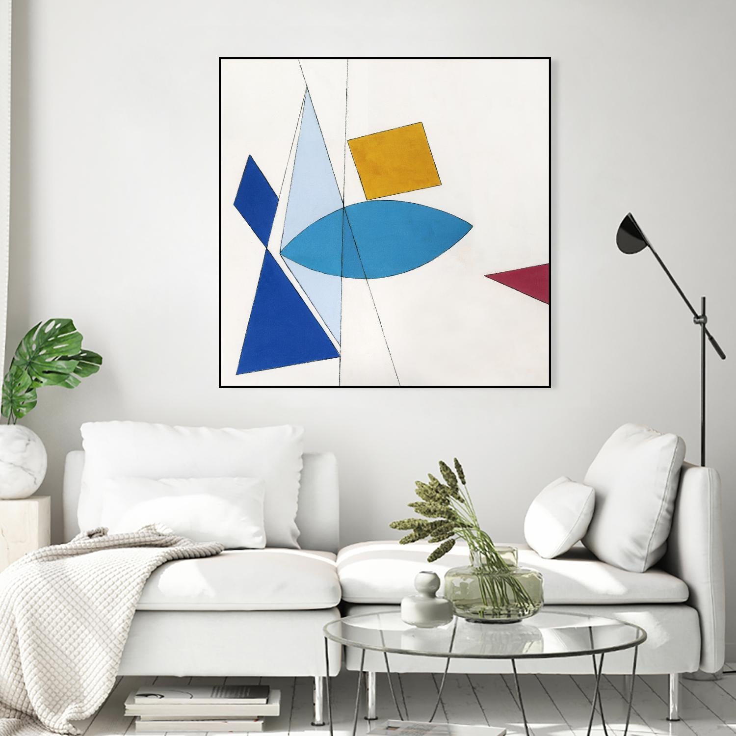 Happy by Diane Lambin on GIANT ART - white shapes triangles