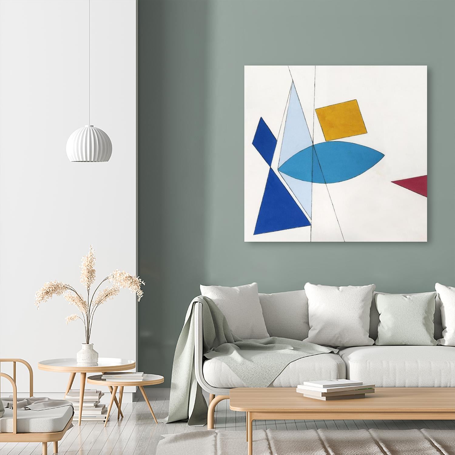 Happy by Diane Lambin on GIANT ART - white shapes triangles
