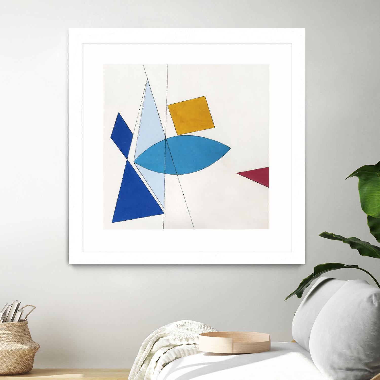 Happy by Diane Lambin on GIANT ART - white shapes triangles