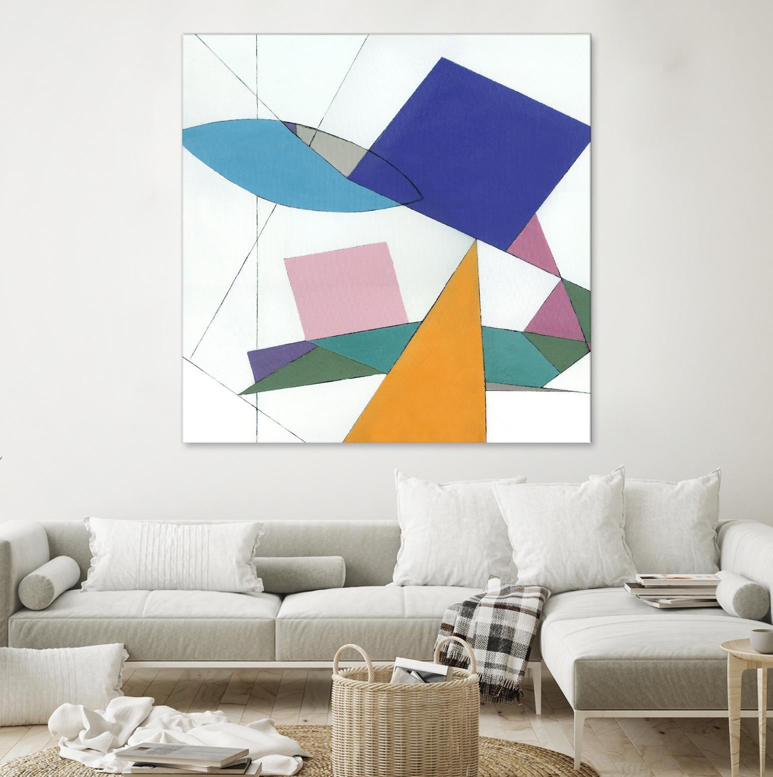 Serpentin by Diane Lambin on GIANT ART - white shapes triangles