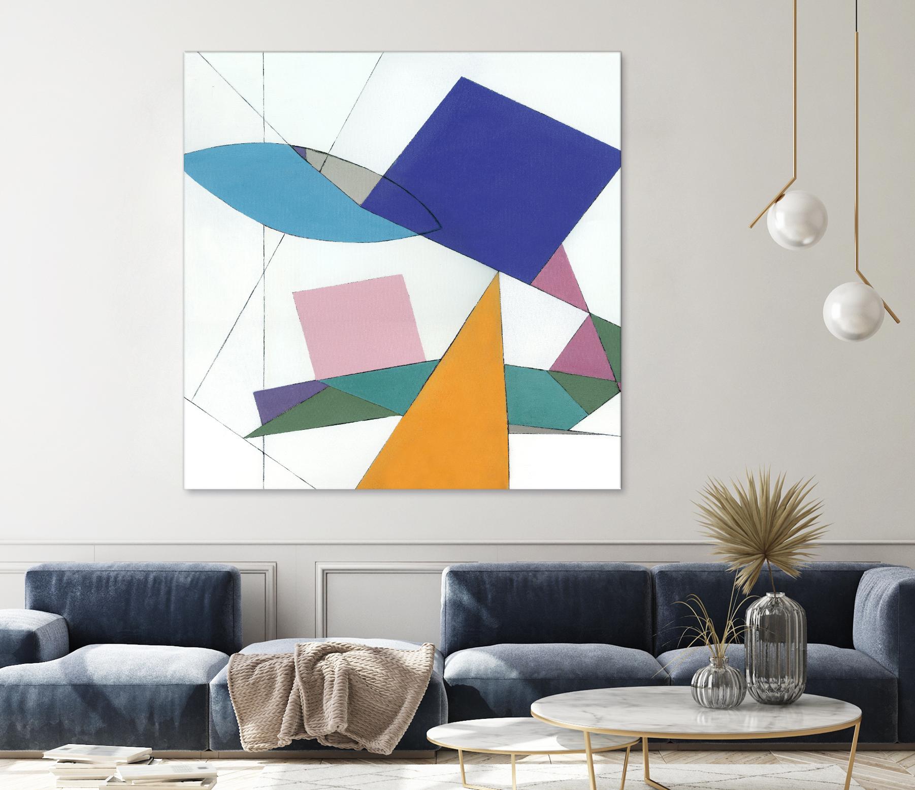 Serpentin by Diane Lambin on GIANT ART - white shapes triangles