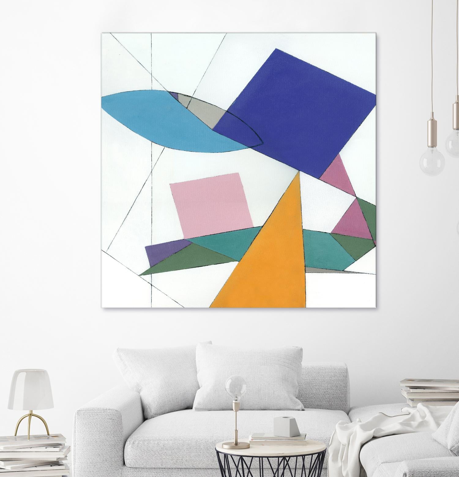 Serpentin by Diane Lambin on GIANT ART - white shapes triangles