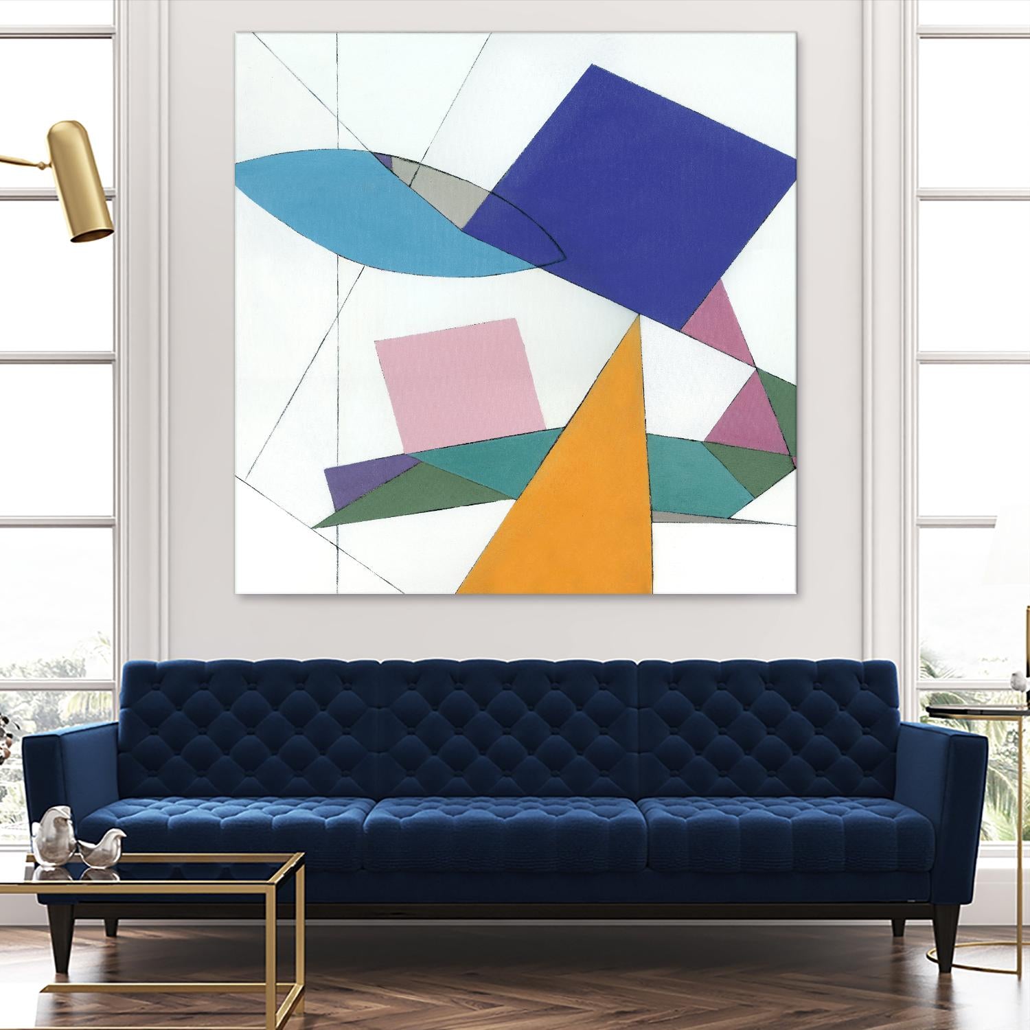 Serpentin by Diane Lambin on GIANT ART - white shapes triangles