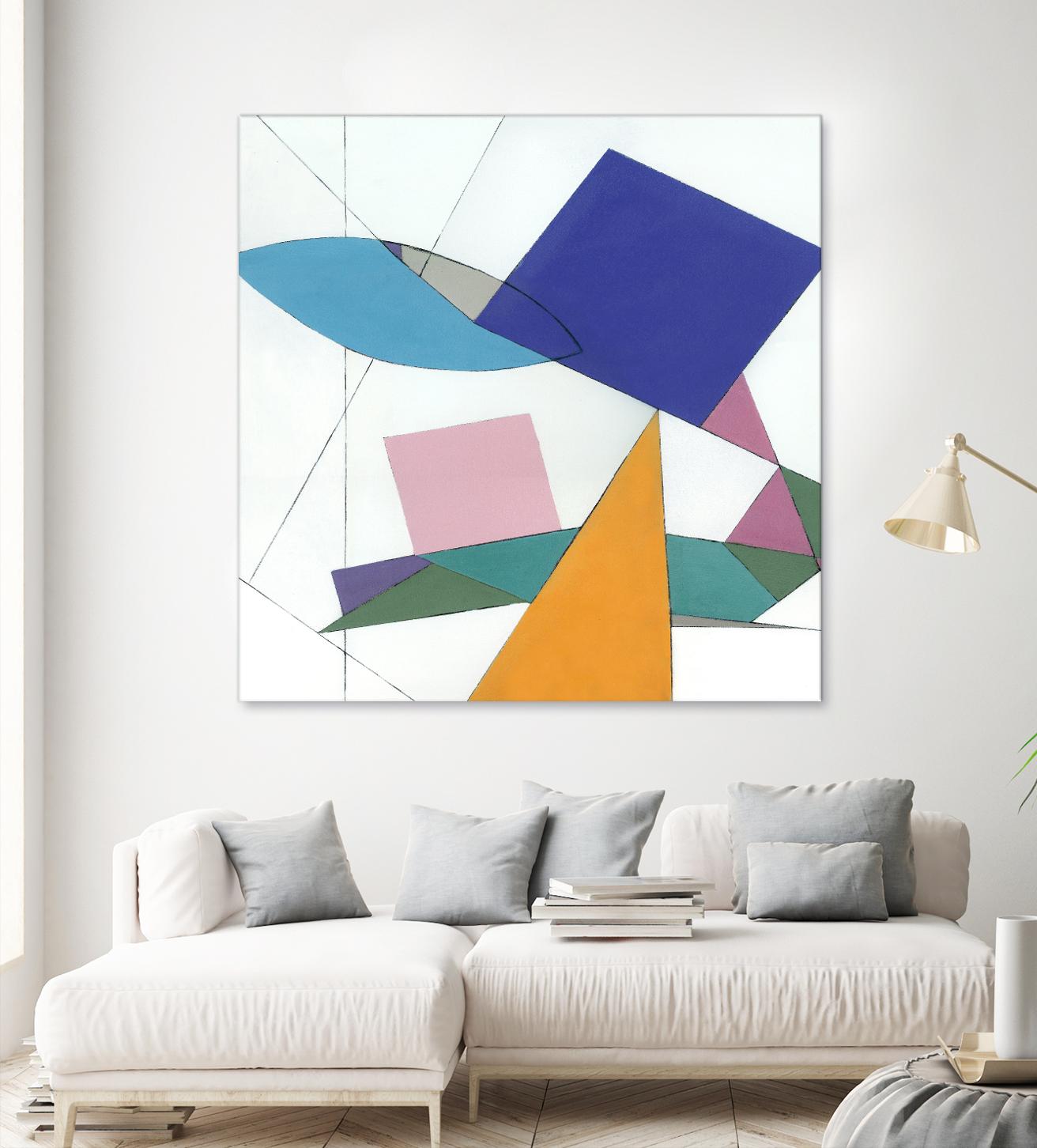 Serpentin by Diane Lambin on GIANT ART - white shapes triangles