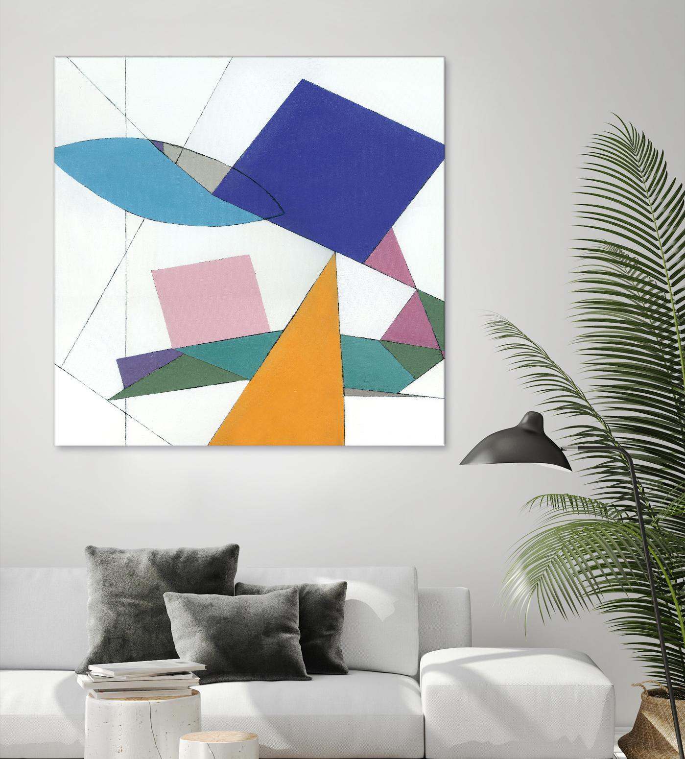 Serpentin by Diane Lambin on GIANT ART - white shapes triangles