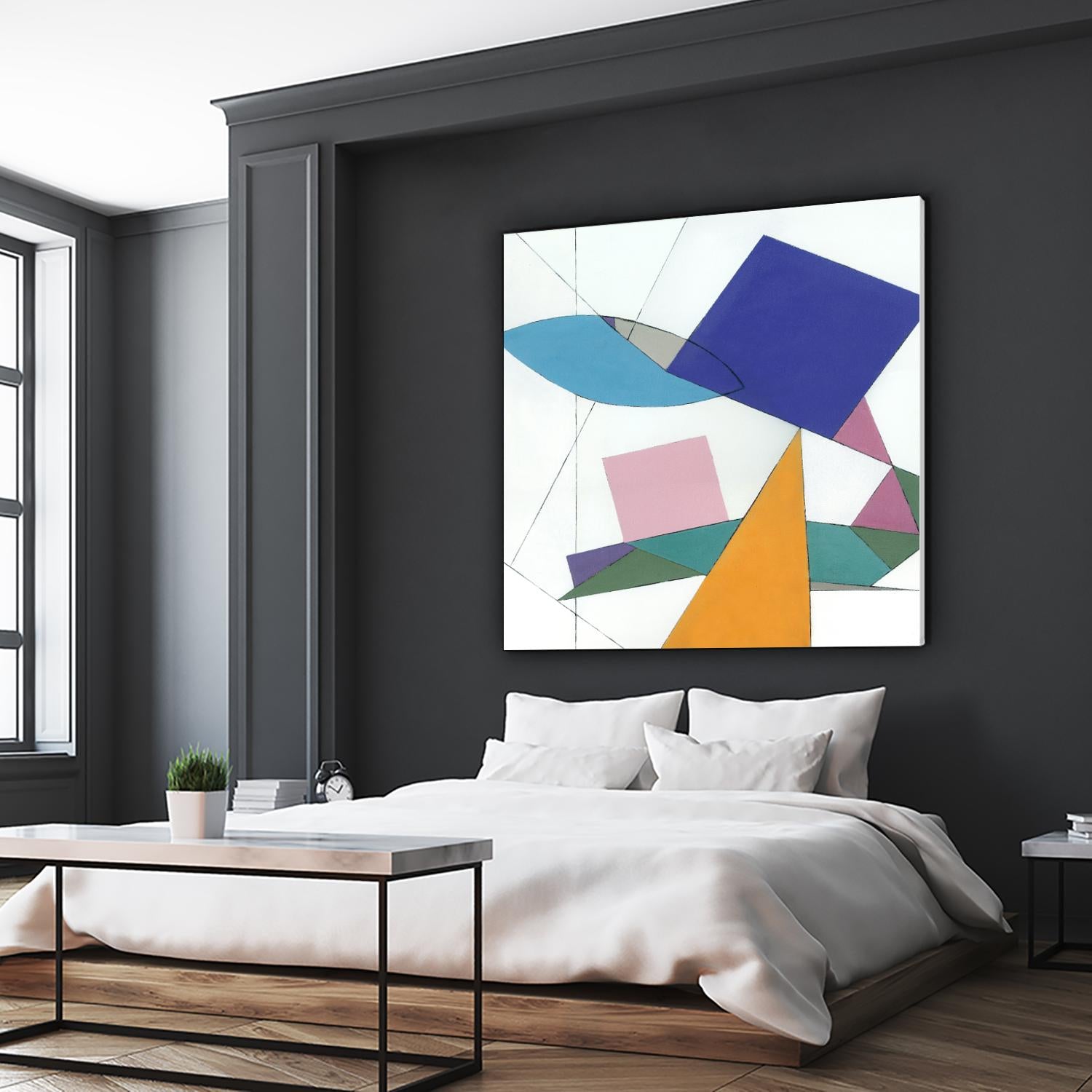 Serpentin by Diane Lambin on GIANT ART - white shapes triangles