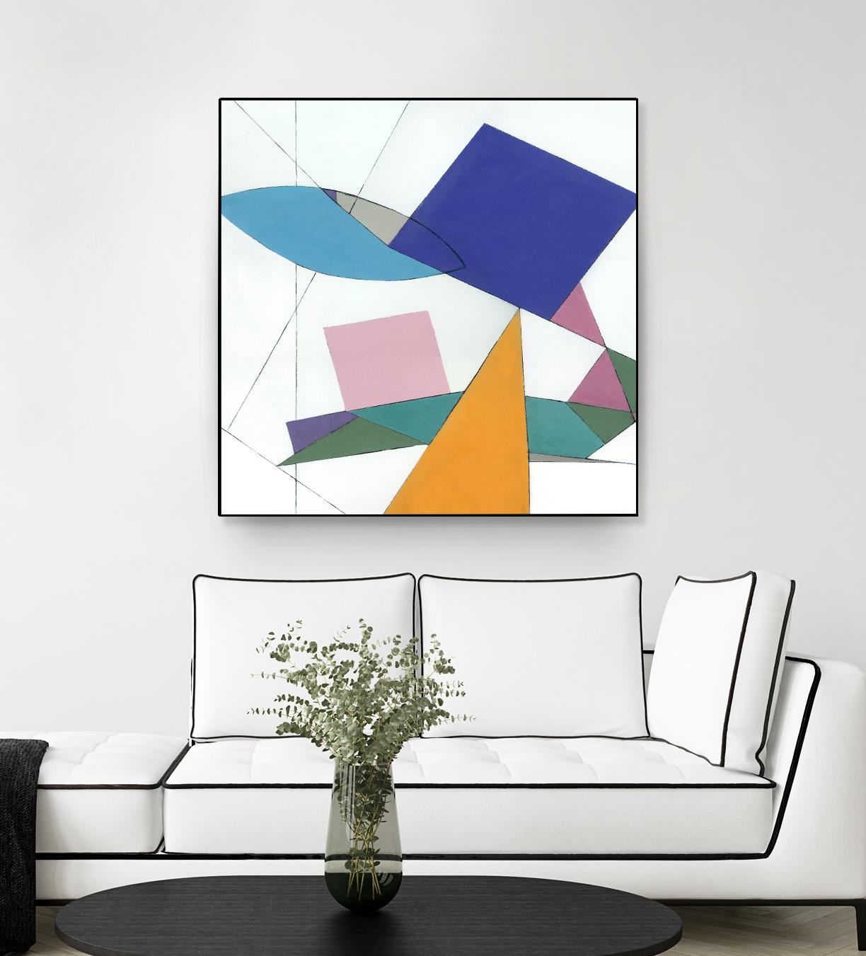 Serpentin by Diane Lambin on GIANT ART - white shapes triangles