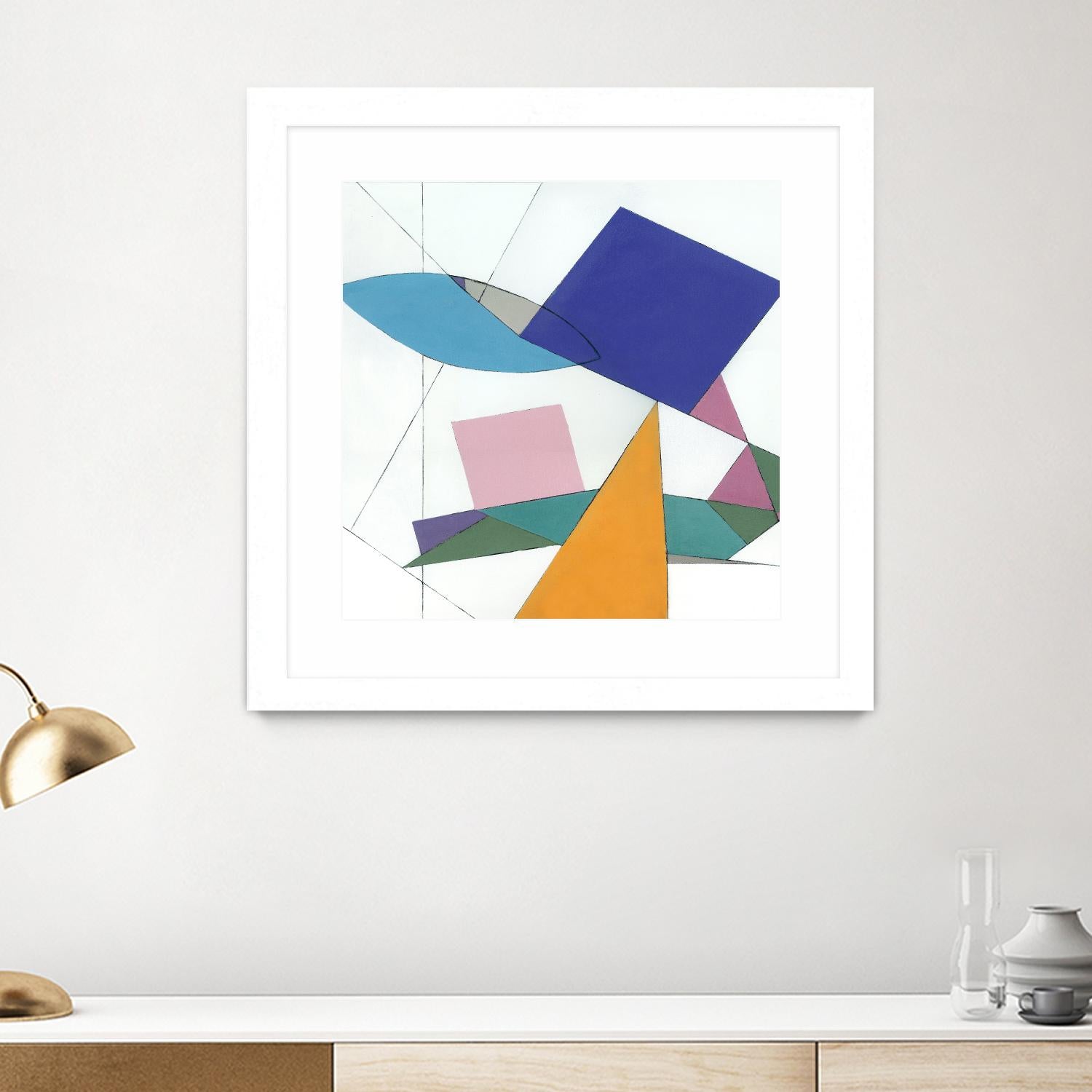 Serpentin by Diane Lambin on GIANT ART - white shapes triangles