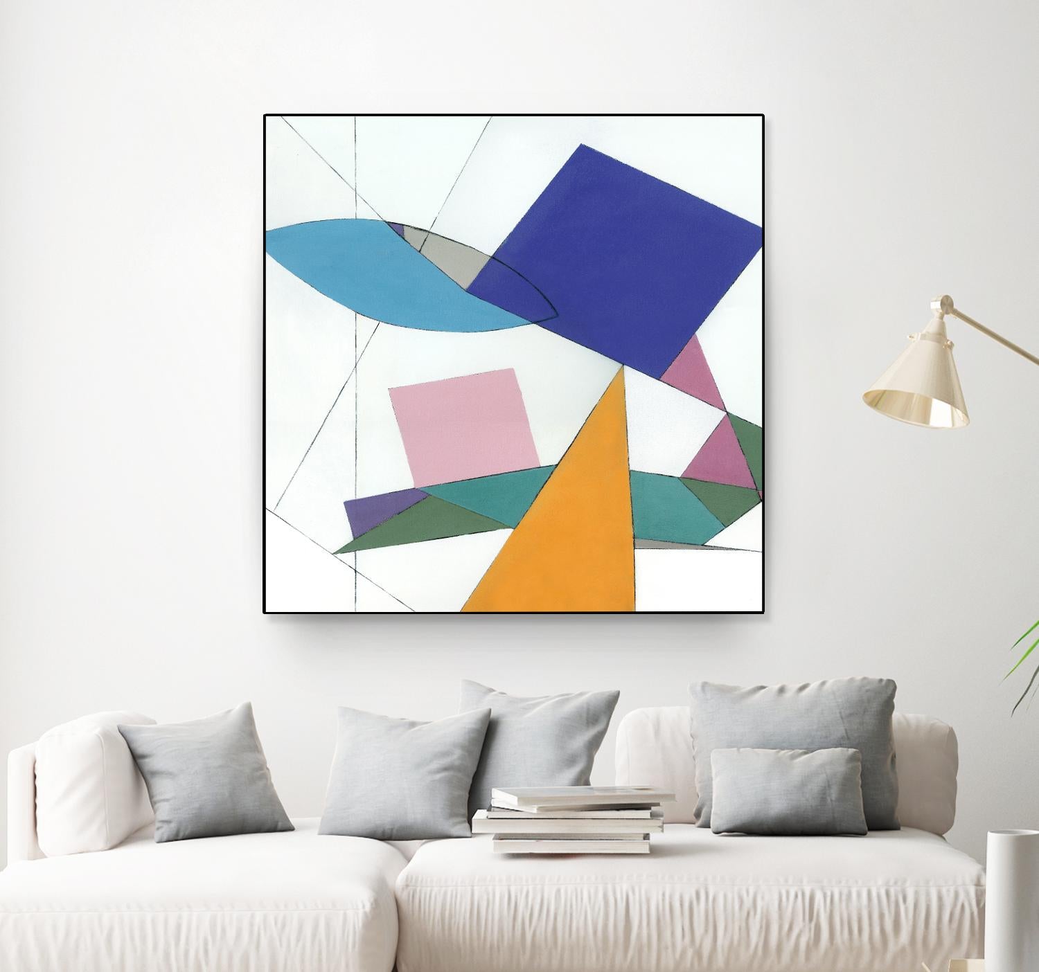 Serpentin by Diane Lambin on GIANT ART - white shapes triangles