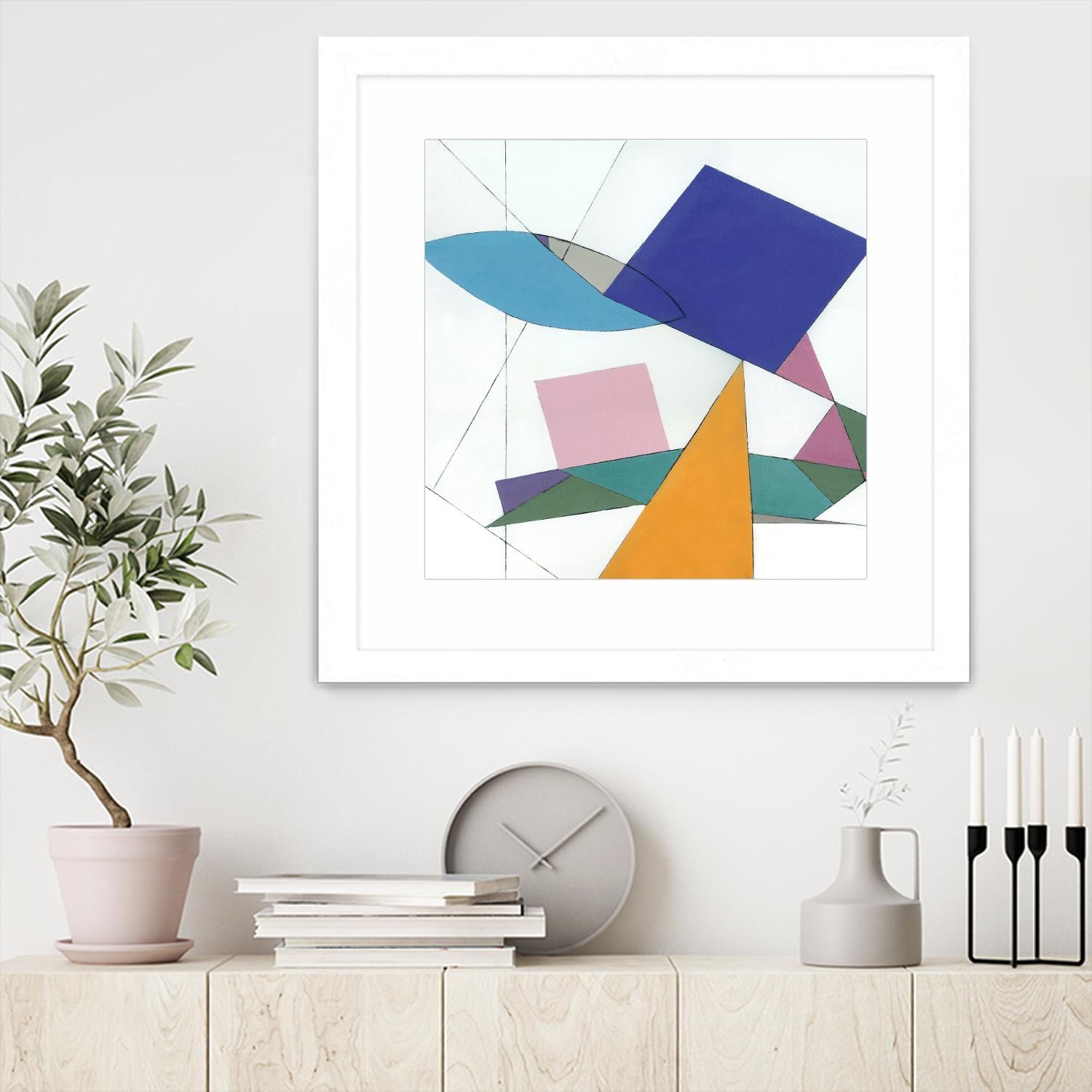 Serpentin by Diane Lambin on GIANT ART - white shapes triangles