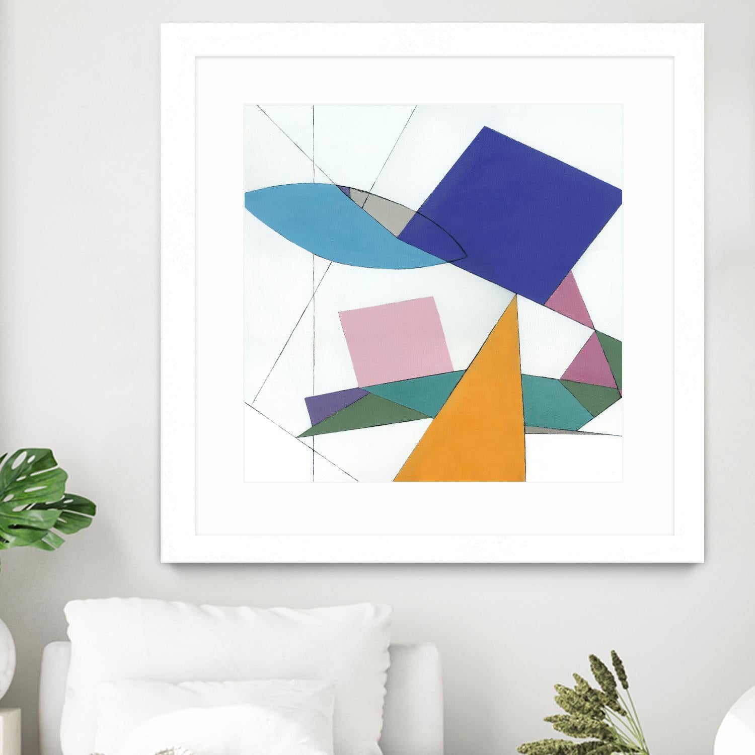 Serpentin by Diane Lambin on GIANT ART - white shapes triangles