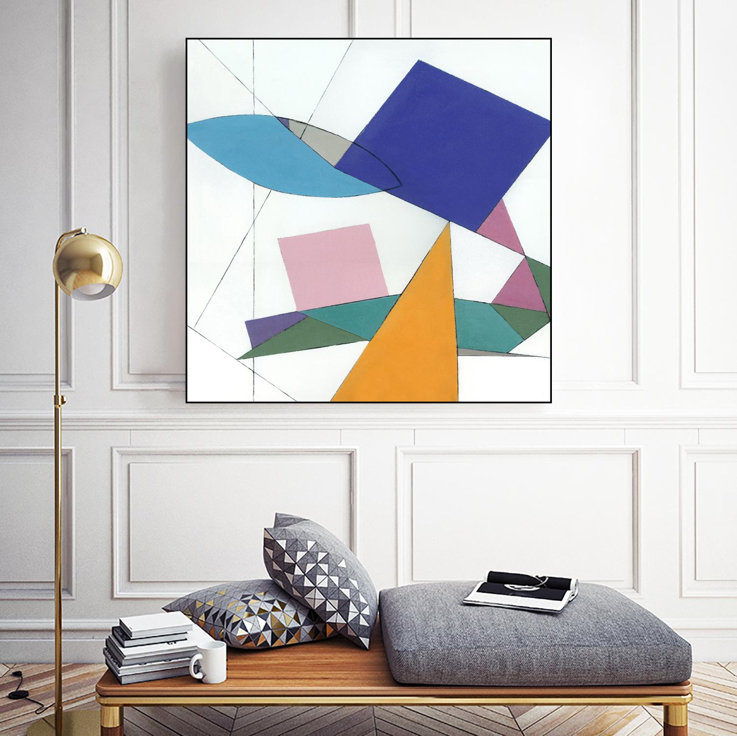 Serpentin by Diane Lambin on GIANT ART - white shapes triangles