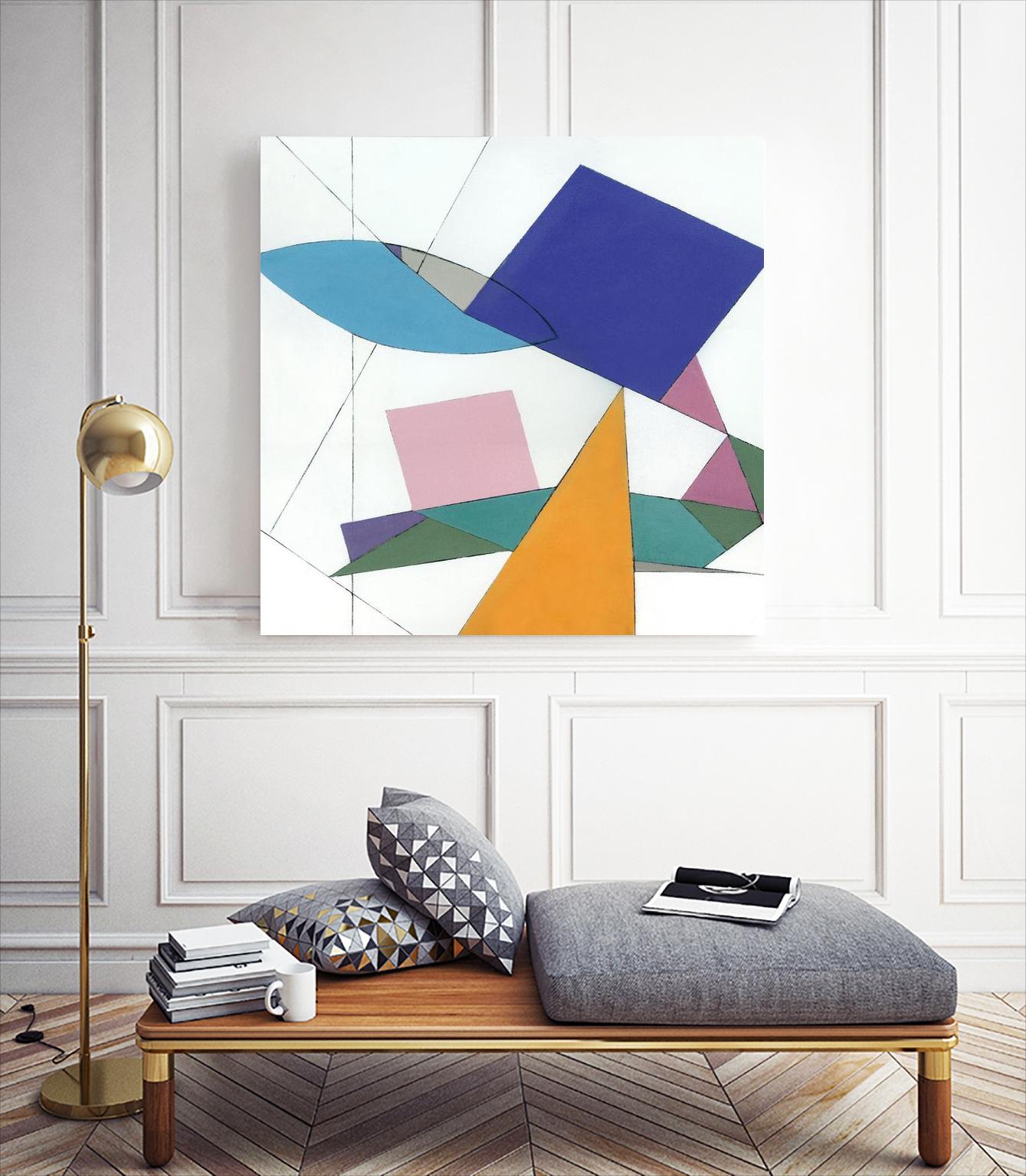 Serpentin by Diane Lambin on GIANT ART - white shapes triangles