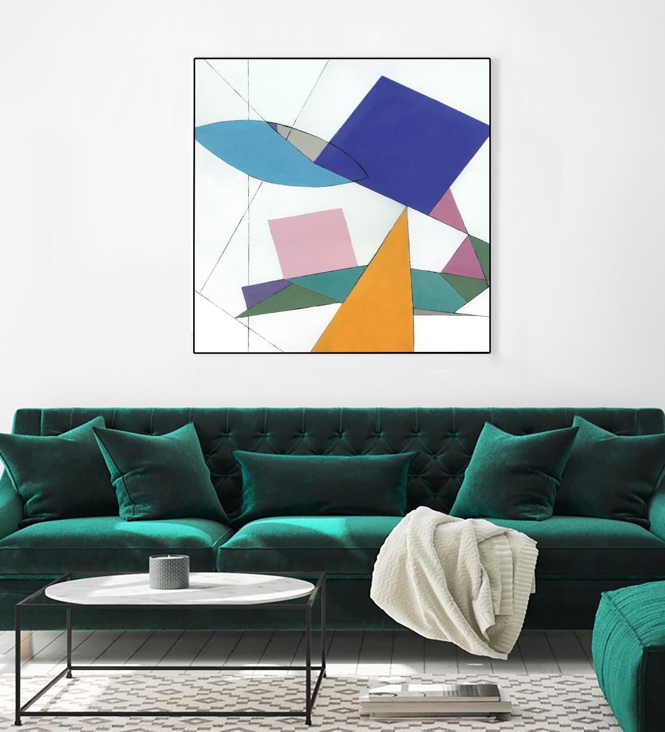 Serpentin by Diane Lambin on GIANT ART - white shapes triangles