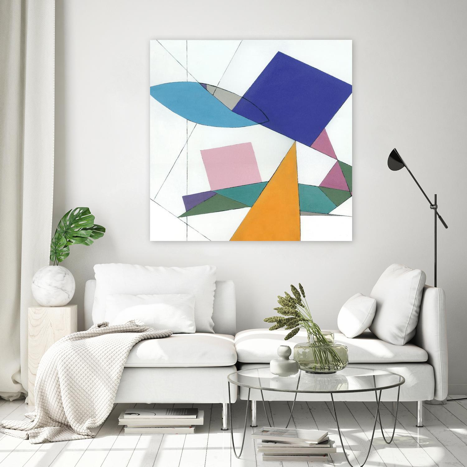 Serpentin by Diane Lambin on GIANT ART - white shapes triangles