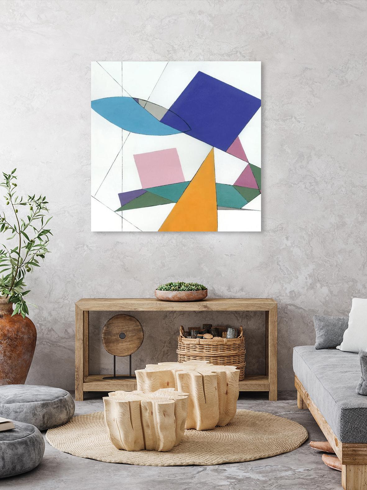 Serpentin by Diane Lambin on GIANT ART - white shapes triangles