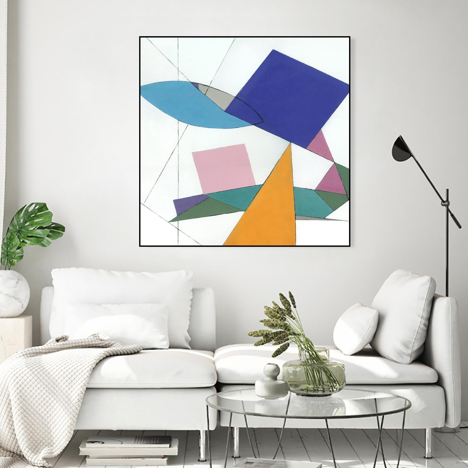 Serpentin by Diane Lambin on GIANT ART - white shapes triangles