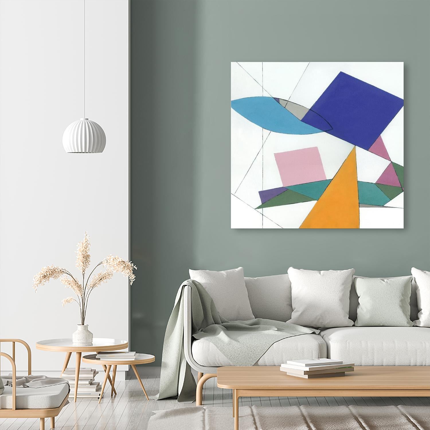 Serpentin by Diane Lambin on GIANT ART - white shapes triangles