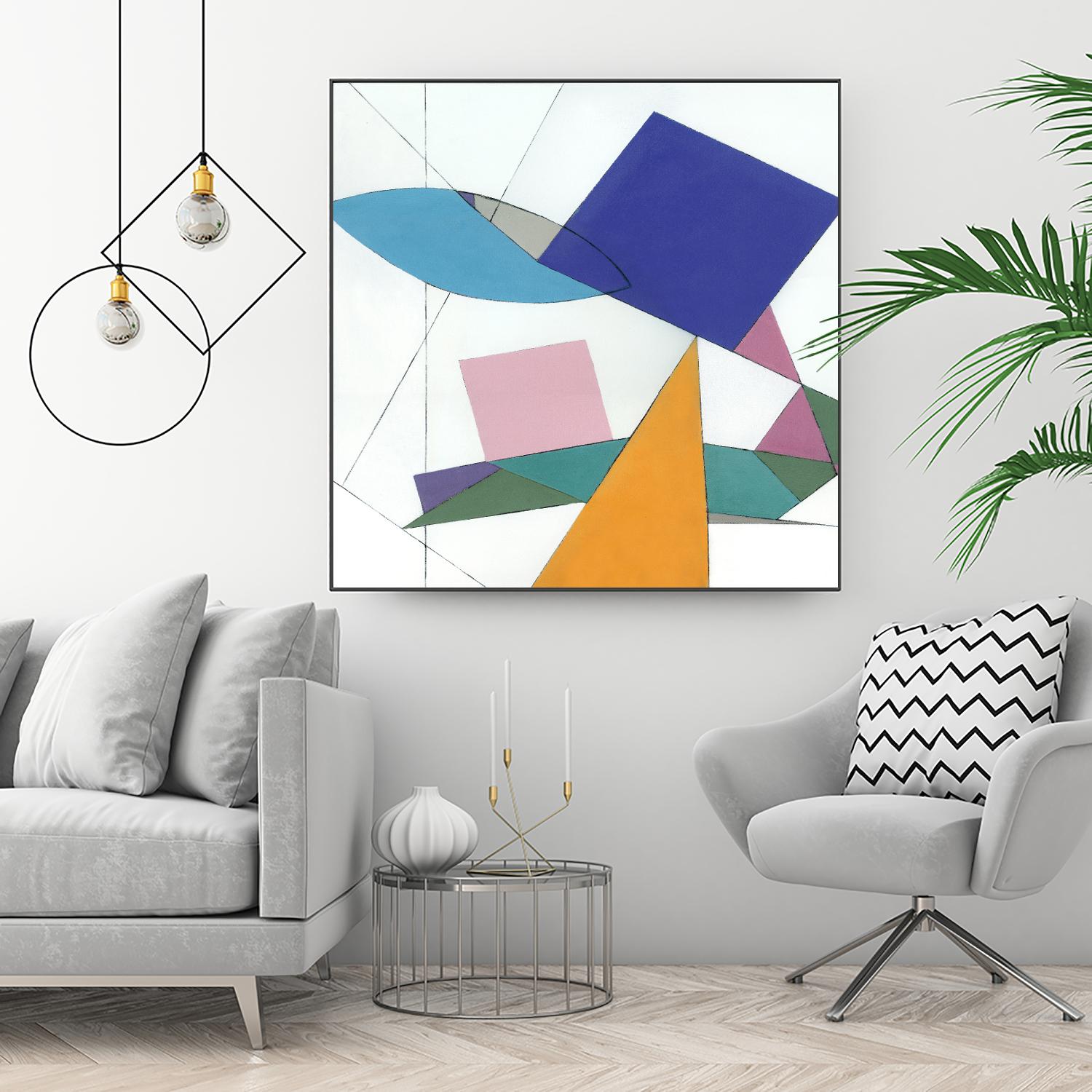 Serpentin by Diane Lambin on GIANT ART - white shapes triangles