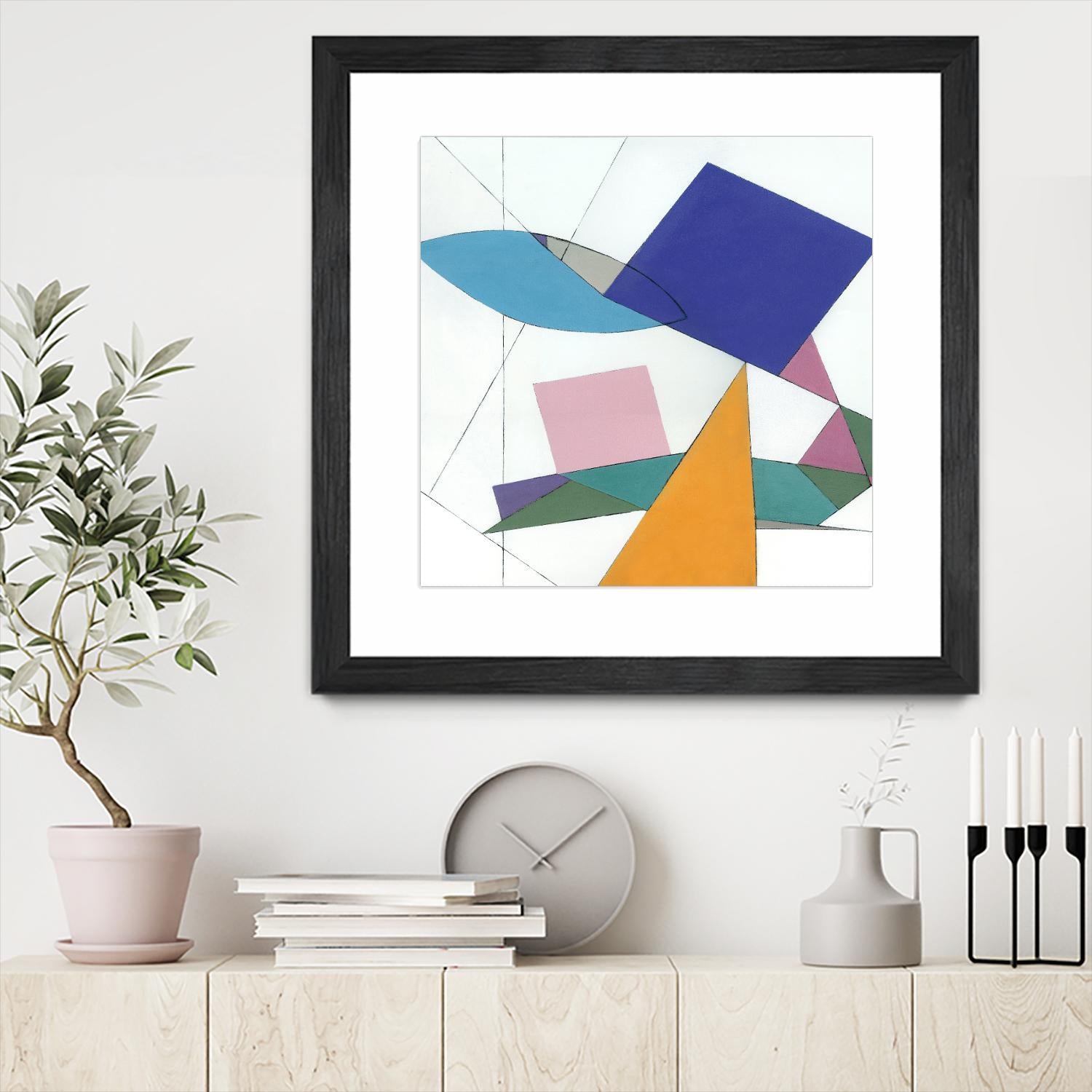 Serpentin by Diane Lambin on GIANT ART - white shapes triangles