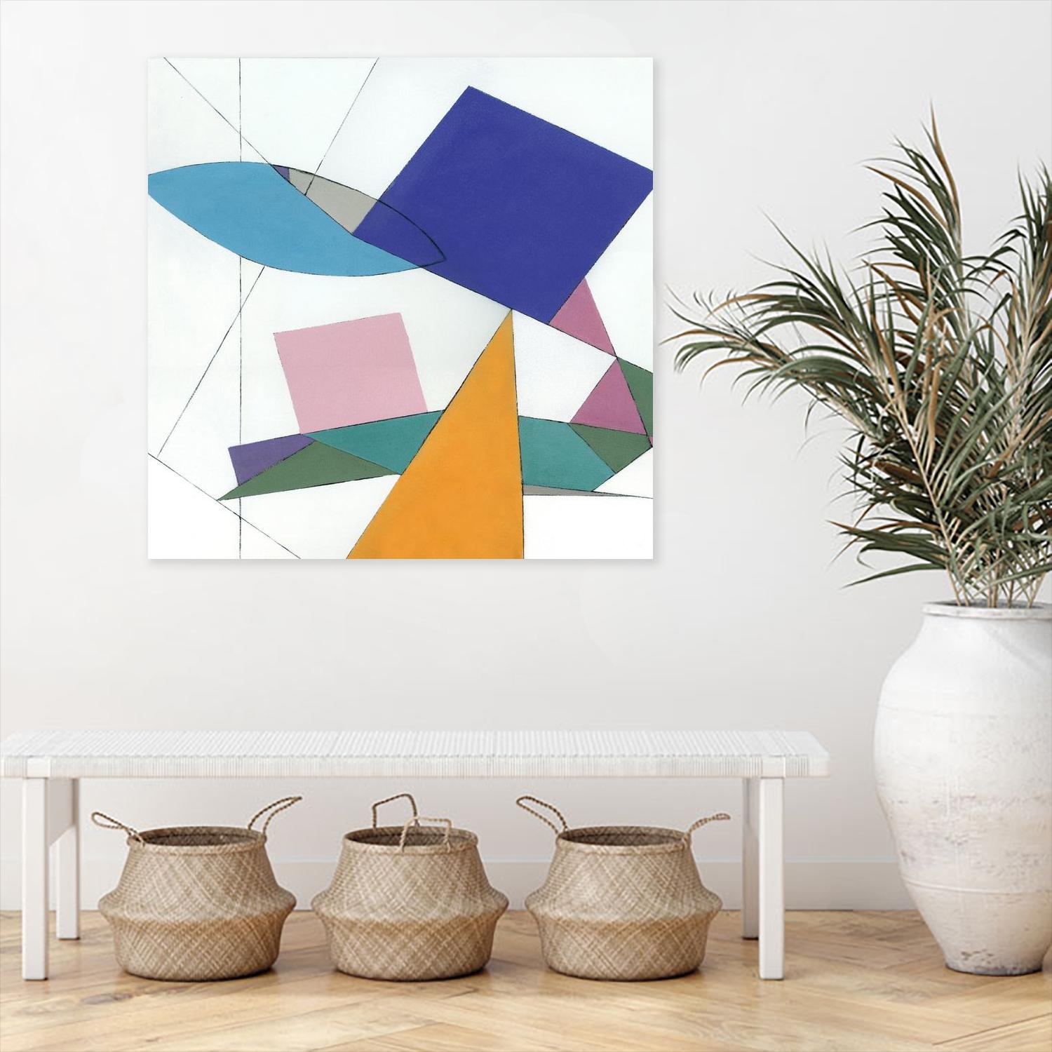 Serpentin by Diane Lambin on GIANT ART - white shapes triangles