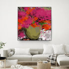 Summer time by Doris Savard on GIANT ART - orange flowers stylisé
