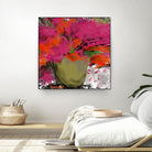 Summer time by Doris Savard on GIANT ART - orange flowers stylisé