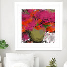 Summer time by Doris Savard on GIANT ART - orange flowers stylisé