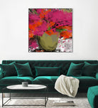 Summer time by Doris Savard on GIANT ART - orange flowers stylisé