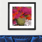 Summer time by Doris Savard on GIANT ART - orange flowers stylisé