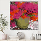 Summer time by Doris Savard on GIANT ART - orange flowers stylisé