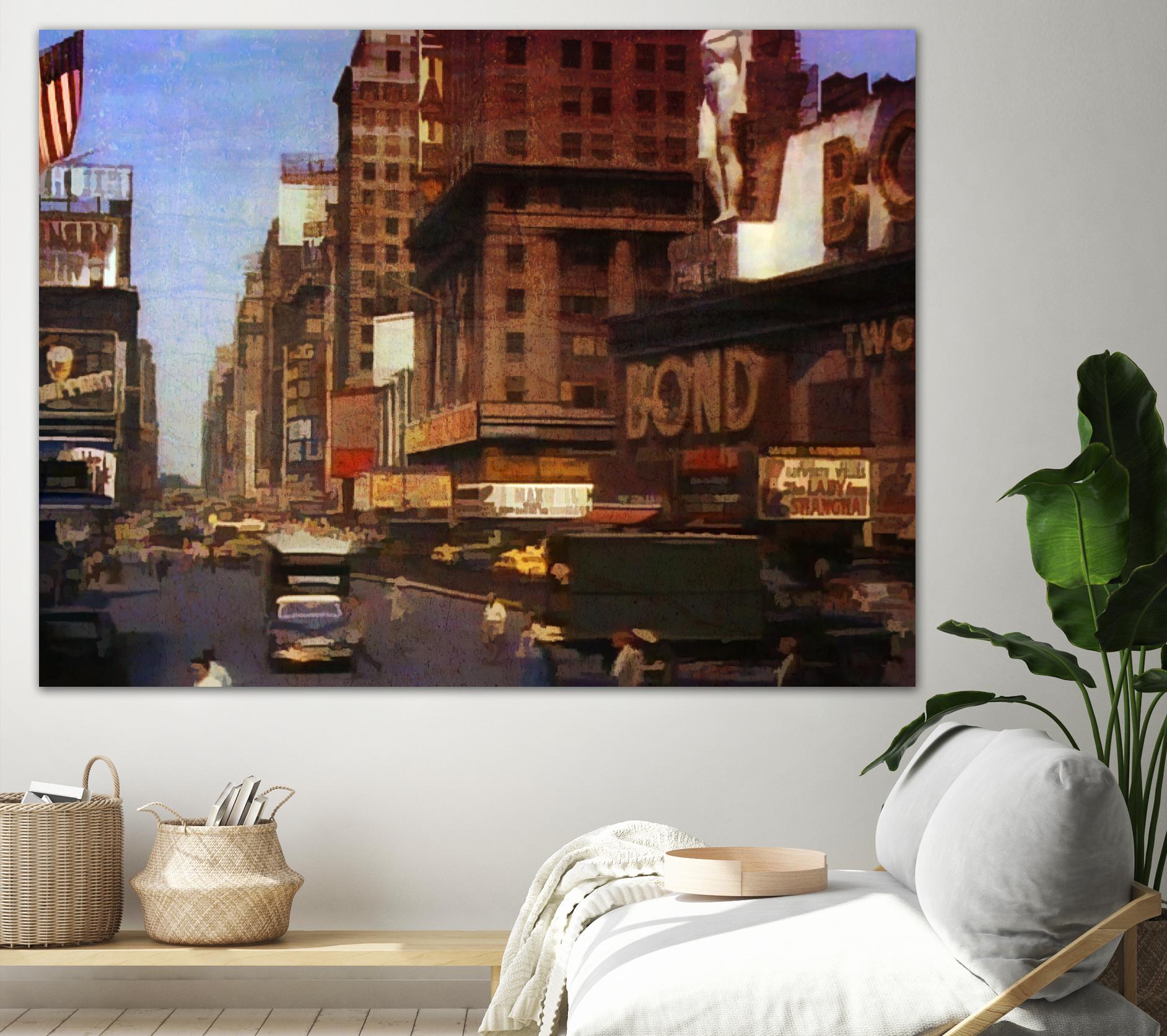 New York 1949 - 9 by Jean-François Dupuis on GIANT ART - beige architecture automobile