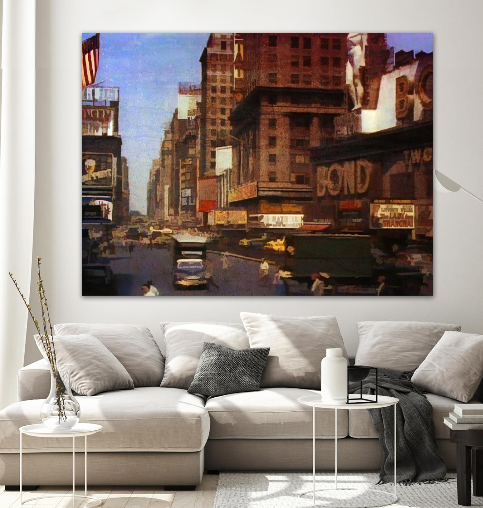 New York 1949 - 9 by Jean-François Dupuis on GIANT ART - beige architecture automobile