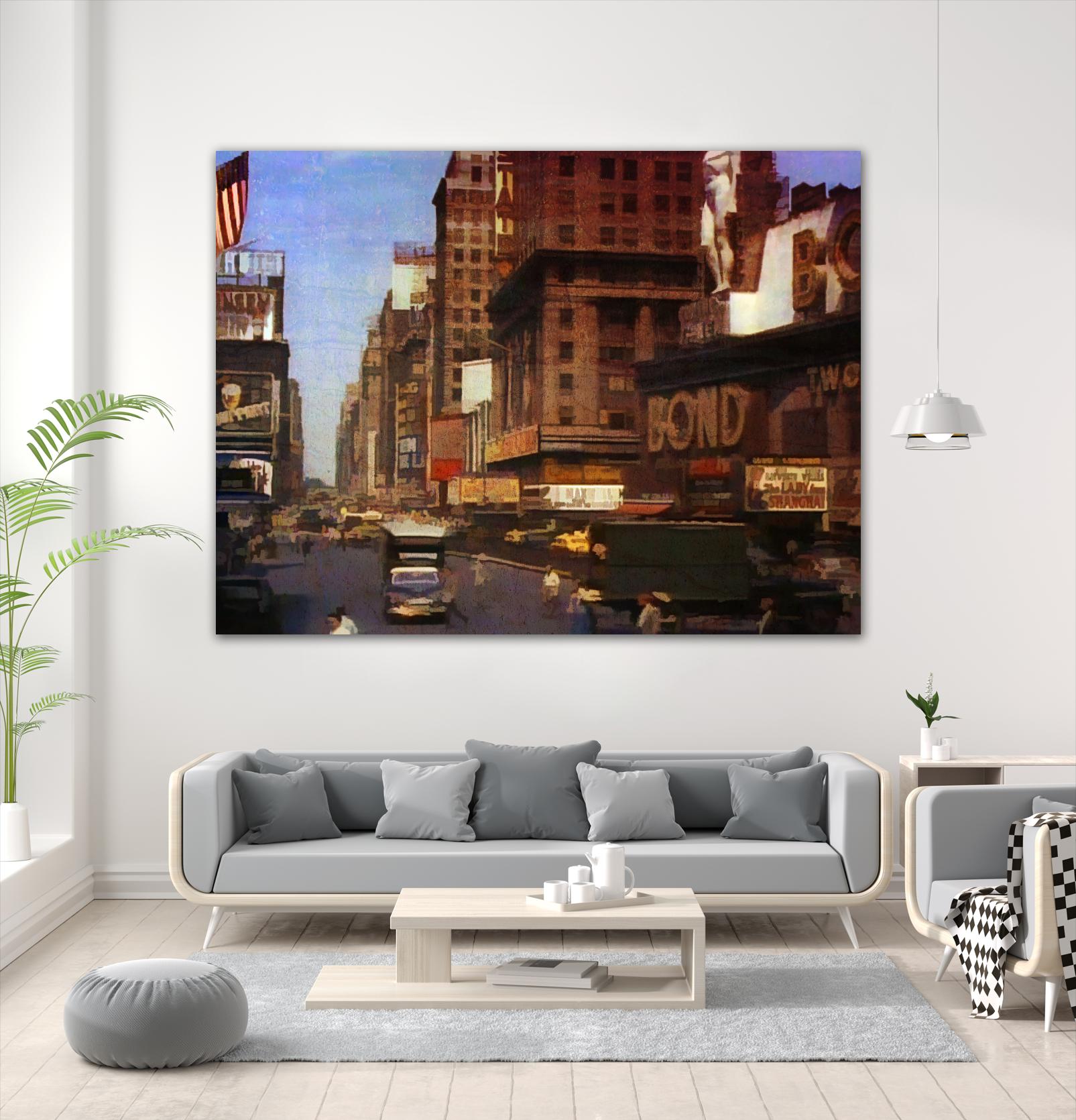 New York 1949 - 9 by Jean-François Dupuis on GIANT ART - beige architecture automobile