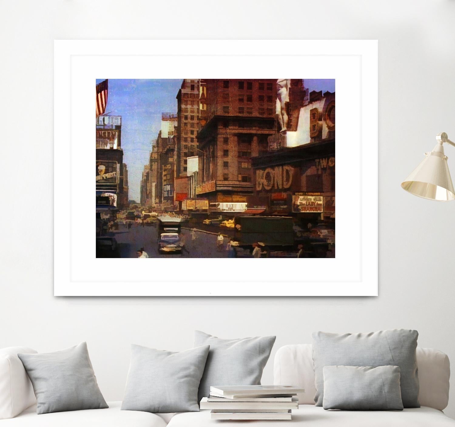 New York 1949 - 9 by Jean-François Dupuis on GIANT ART - beige architecture automobile