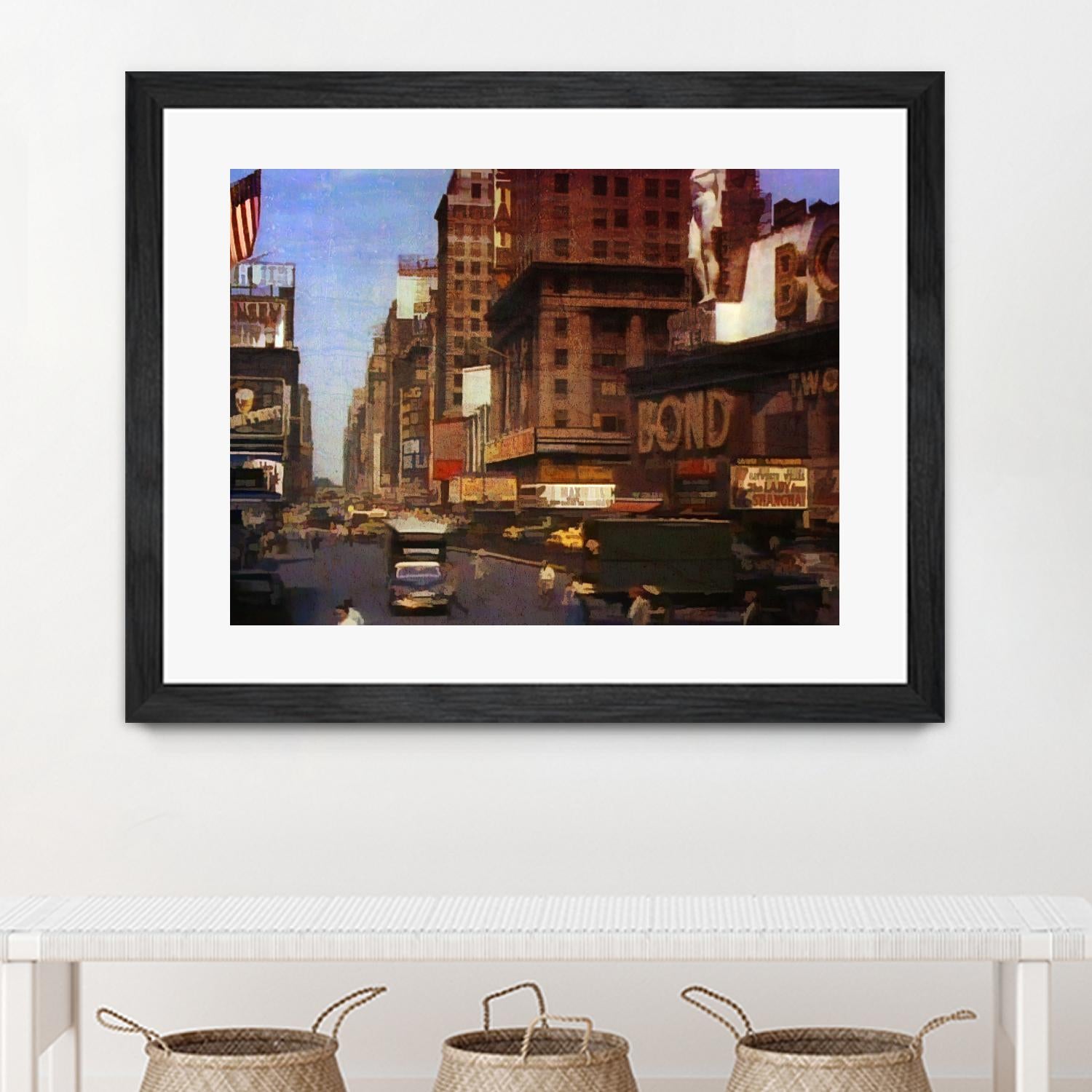 New York 1949 - 9 by Jean-François Dupuis on GIANT ART - beige architecture automobile