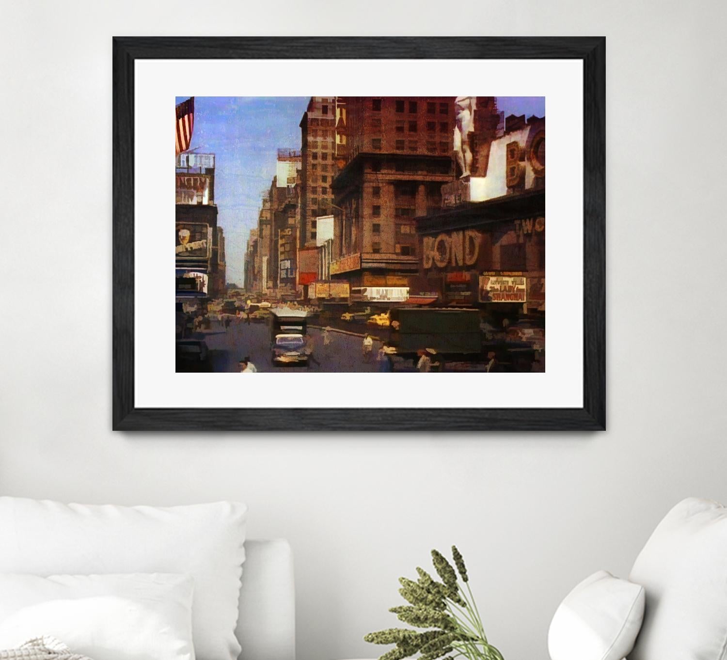 New York 1949 - 9 by Jean-François Dupuis on GIANT ART - beige architecture automobile