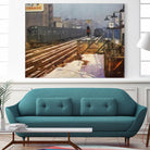 New York 1949 - 4 by Jean-François Dupuis on GIANT ART - beige city scene wagon