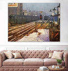 New York 1949 - 4 by Jean-François Dupuis on GIANT ART - beige city scene wagon