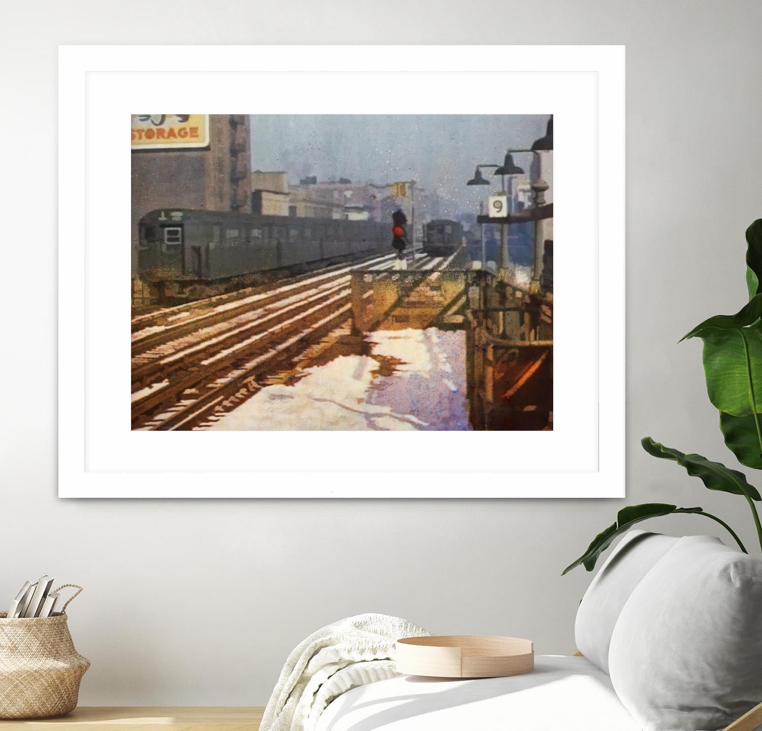 New York 1949 - 4 by Jean-François Dupuis on GIANT ART - beige city scene wagon