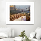 New York 1949 - 4 by Jean-François Dupuis on GIANT ART - beige city scene wagon