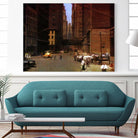 New York 1949 - 2 by Jean-François Dupuis on GIANT ART - beige city scene ouvriers