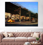 New York 1949 - 1 by Jean-François Dupuis on GIANT ART - blue city scene pont