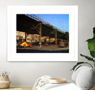 New York 1949 - 1 by Jean-François Dupuis on GIANT ART - blue city scene pont