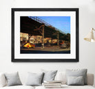 New York 1949 - 1 by Jean-François Dupuis on GIANT ART - blue city scene pont