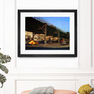 New York 1949 - 1 by Jean-François Dupuis on GIANT ART - blue city scene pont