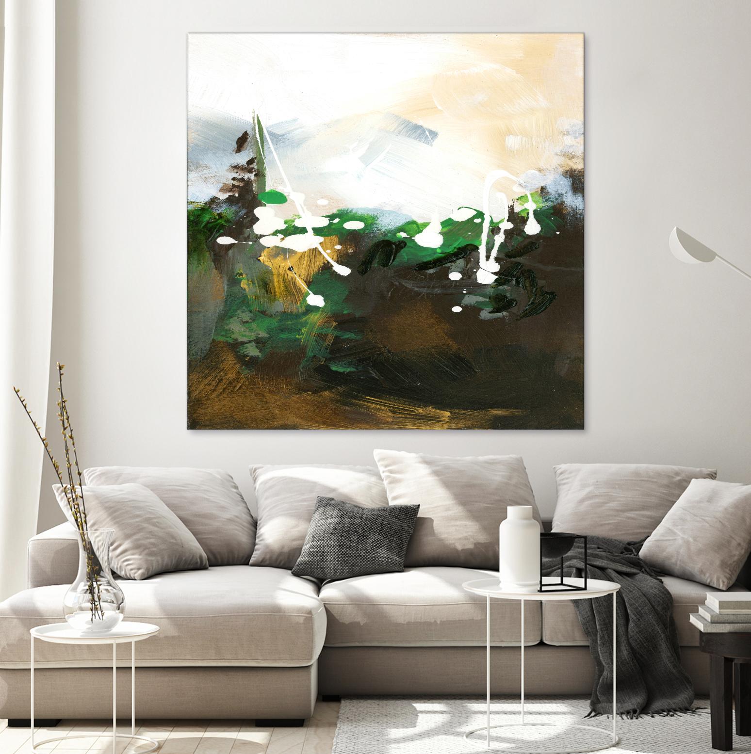 Green Abstract by Meejlau on GIANT ART - green abstract