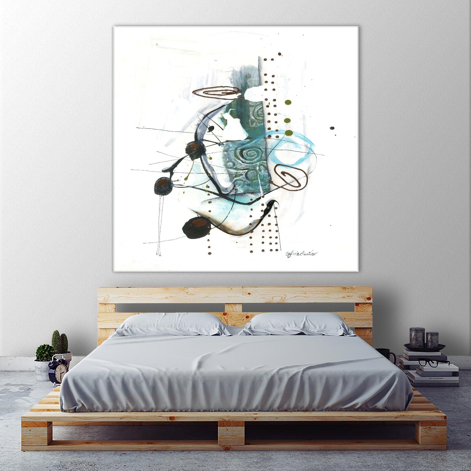 Remplir le paysage I by Sylvie Cloutier on GIANT ART - blue abstract