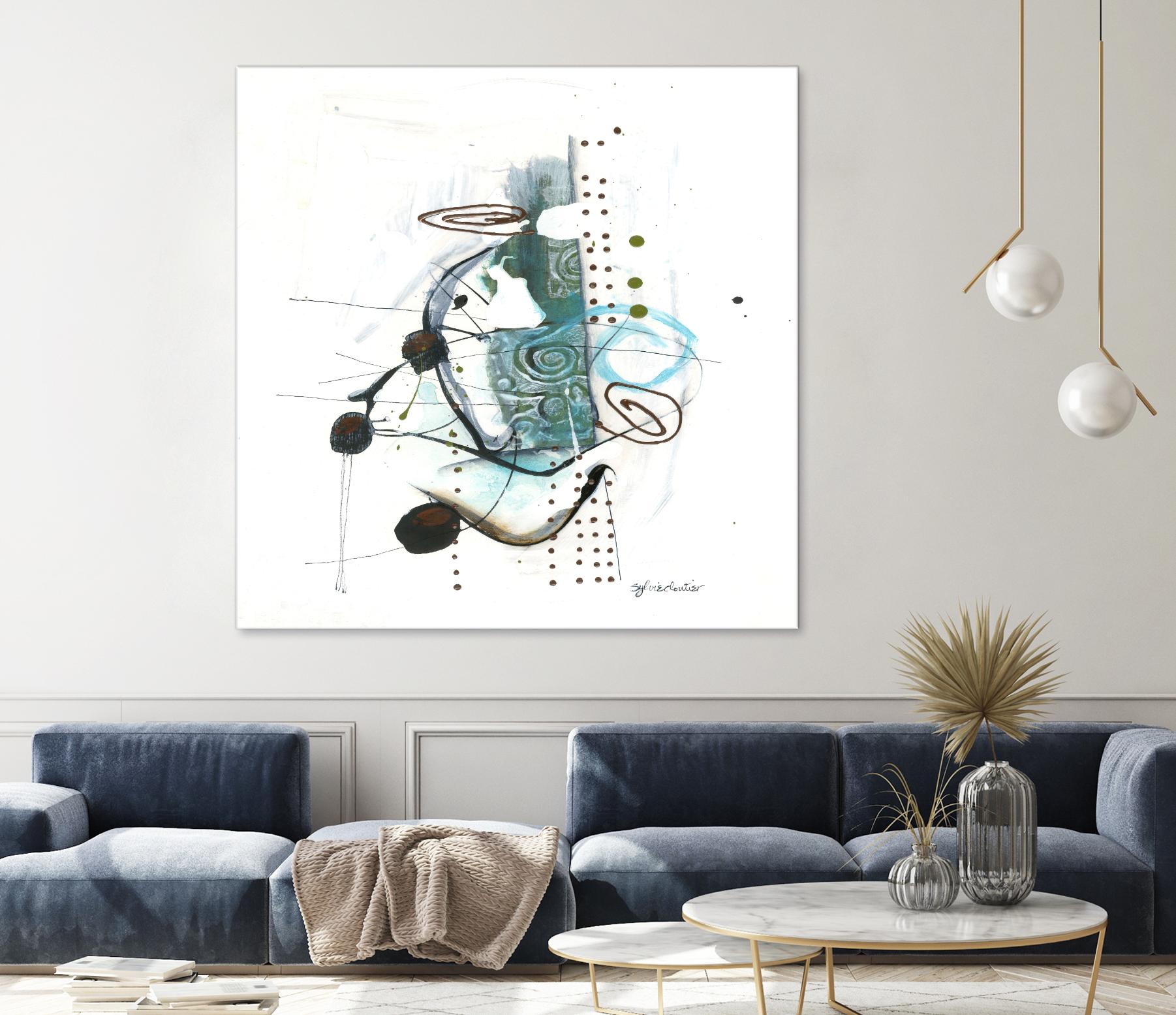 Remplir le paysage I by Sylvie Cloutier on GIANT ART - blue abstract